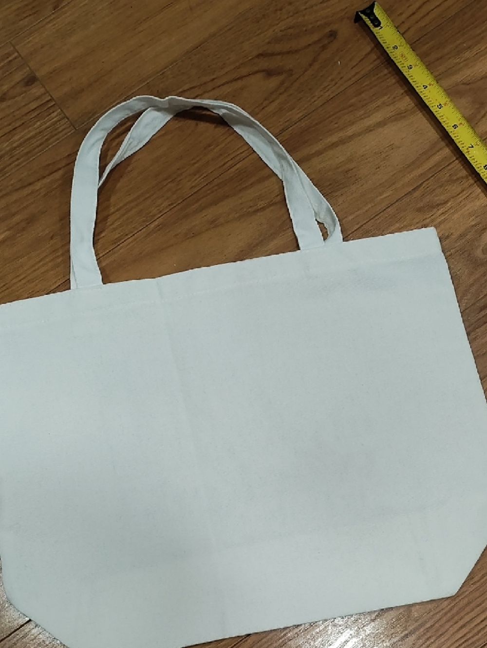 Source Unknown White Canvas Tote with Pastel Book Graphic - Picture 4 of 6